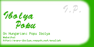 ibolya popu business card